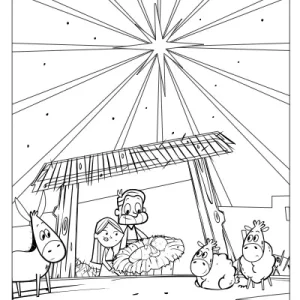 Nativity Coloring Sheet